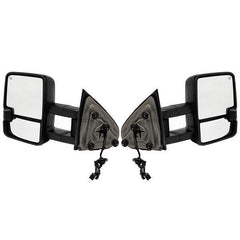 For 2014-2017 GMC Sierra 1500 Pair Smoked LED Tow Mirror Power Heated - VirtuousWares:Global
