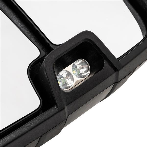 For 2014-2017 GMC Sierra 1500 Pair Smoked LED Tow Mirror Power Heated - VirtuousWares:Global