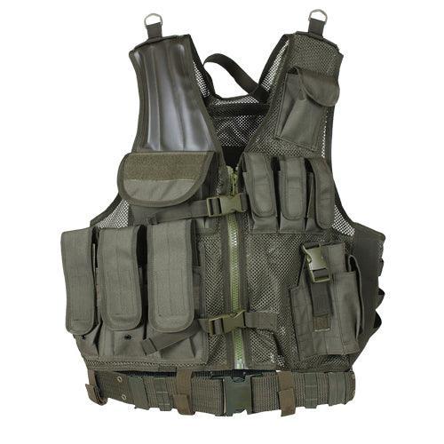 FoxOutdoor 65-22705 Big & Tall Mach 1 Tactical Vest 2XL/3XL (Adjustabl - VirtuousWares:Global