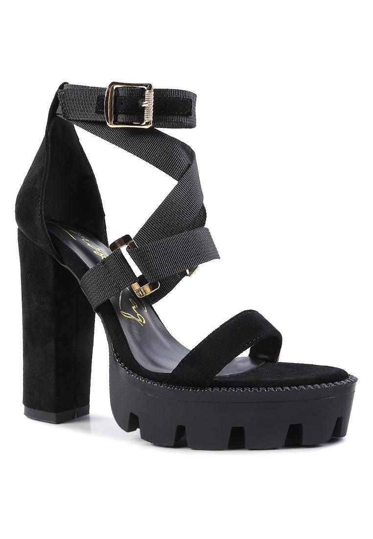 fresh daisy harness straps block heel sandals - VirtuousWares:Global