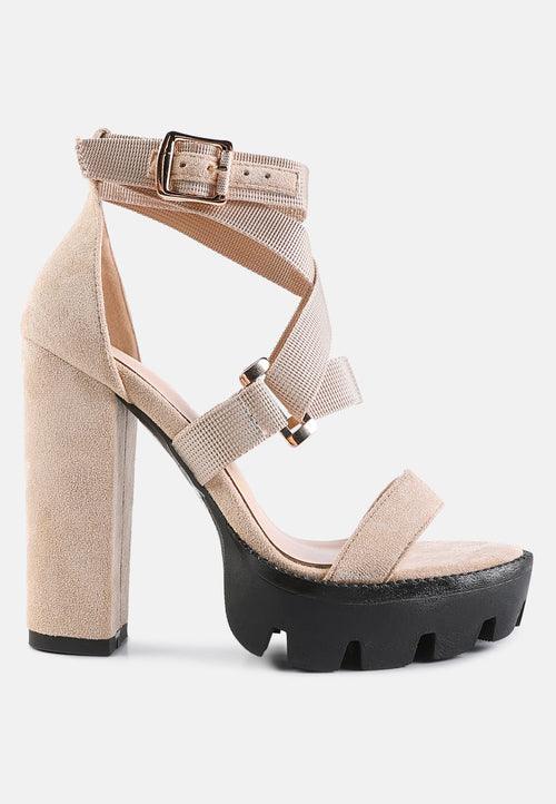 fresh daisy harness straps block heel sandals - VirtuousWares:Global