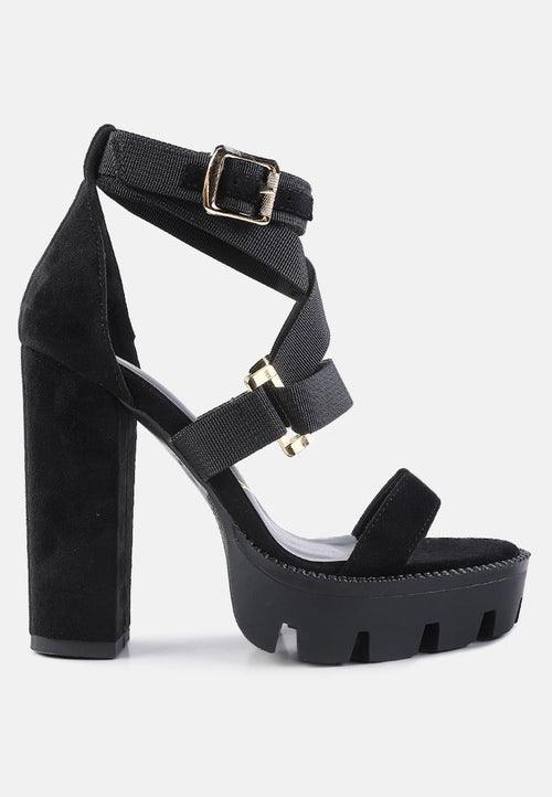 fresh daisy harness straps block heel sandals - VirtuousWares:Global