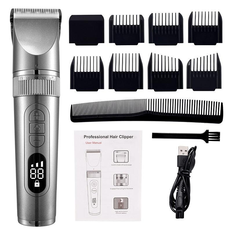 Full Body Washable Electric Hair Clipper Ceramic Professional Fine - VirtuousWares:Global