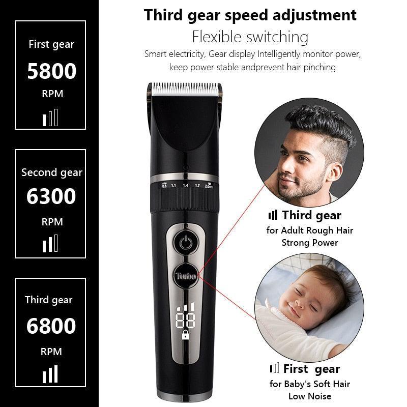 Full Body Washable Electric Hair Clipper Ceramic Professional Fine - VirtuousWares:Global