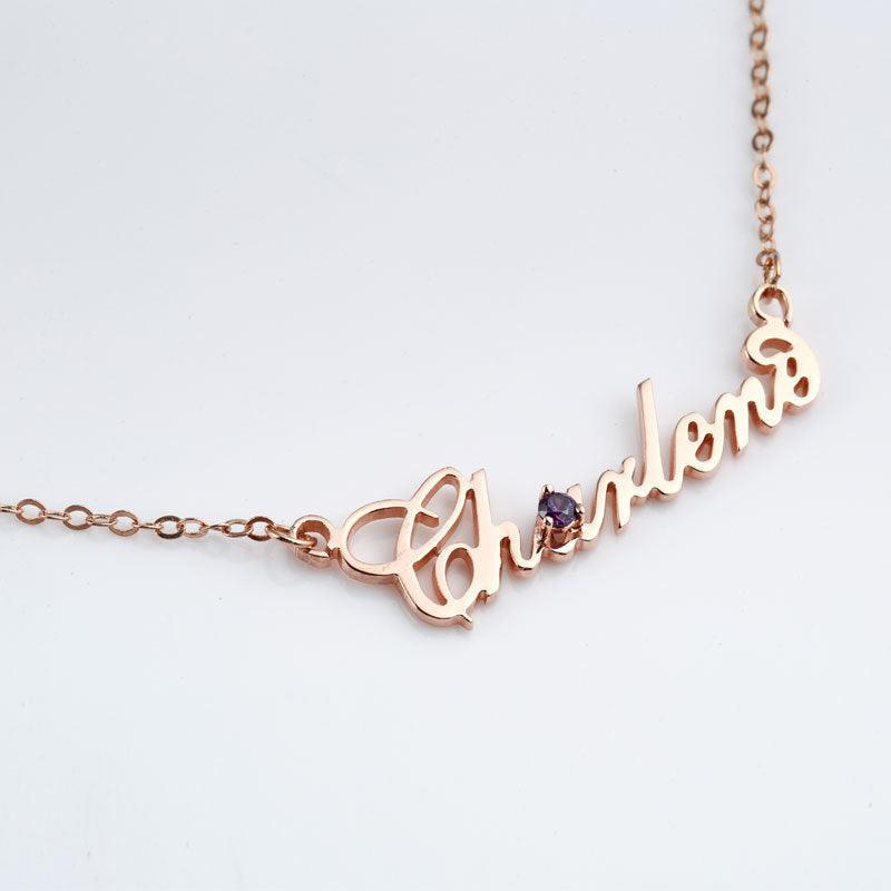 Full Silver Diamond Name Necklace - VirtuousWares:Global