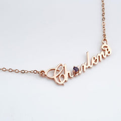 Full Silver Diamond Name Necklace - VirtuousWares:Global
