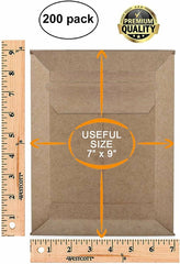 200 Pack Kraft Stay Flat Conformer Mailers 7 x 9 Brown Chipboard