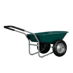 Garden Iron Wood Double Wheel Garden Cart - VirtuousWares:Global