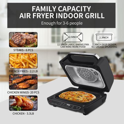 Geek Chef Airocook Smart Electric Grill Air Fryer Stainless Steel - VirtuousWares:Global