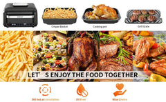 Geek Chef Airocook Smart Electric Grill Air Fryer Stainless Steel - VirtuousWares:Global
