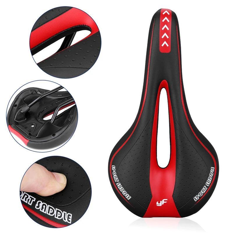 Gel Extra Soft Bicycle MTB Saddle Cushion Bicycle Hollow Saddle Cycling Road Mountain Bike Seat Bicycle Accessories - VirtuousWares:Global
