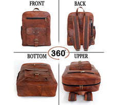 Genuine 15.6-inch Vintage Laptop Backpack Retro Travel & Work Rucksack - VirtuousWares:Global