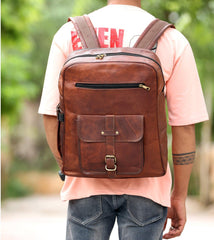 Genuine 15.6-inch Vintage Laptop Backpack Retro Travel & Work Rucksack - VirtuousWares:Global