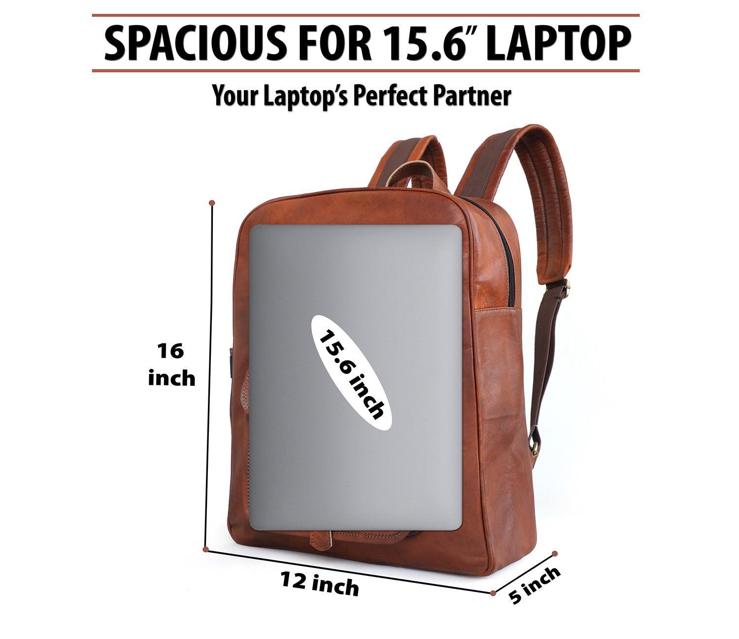 Genuine 15.6-inch Vintage Laptop Backpack Retro Travel & Work Rucksack - VirtuousWares:Global