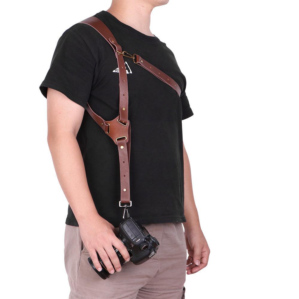 Genuine Leather Camera Shoulder Strap Adjustable - VirtuousWares:Global