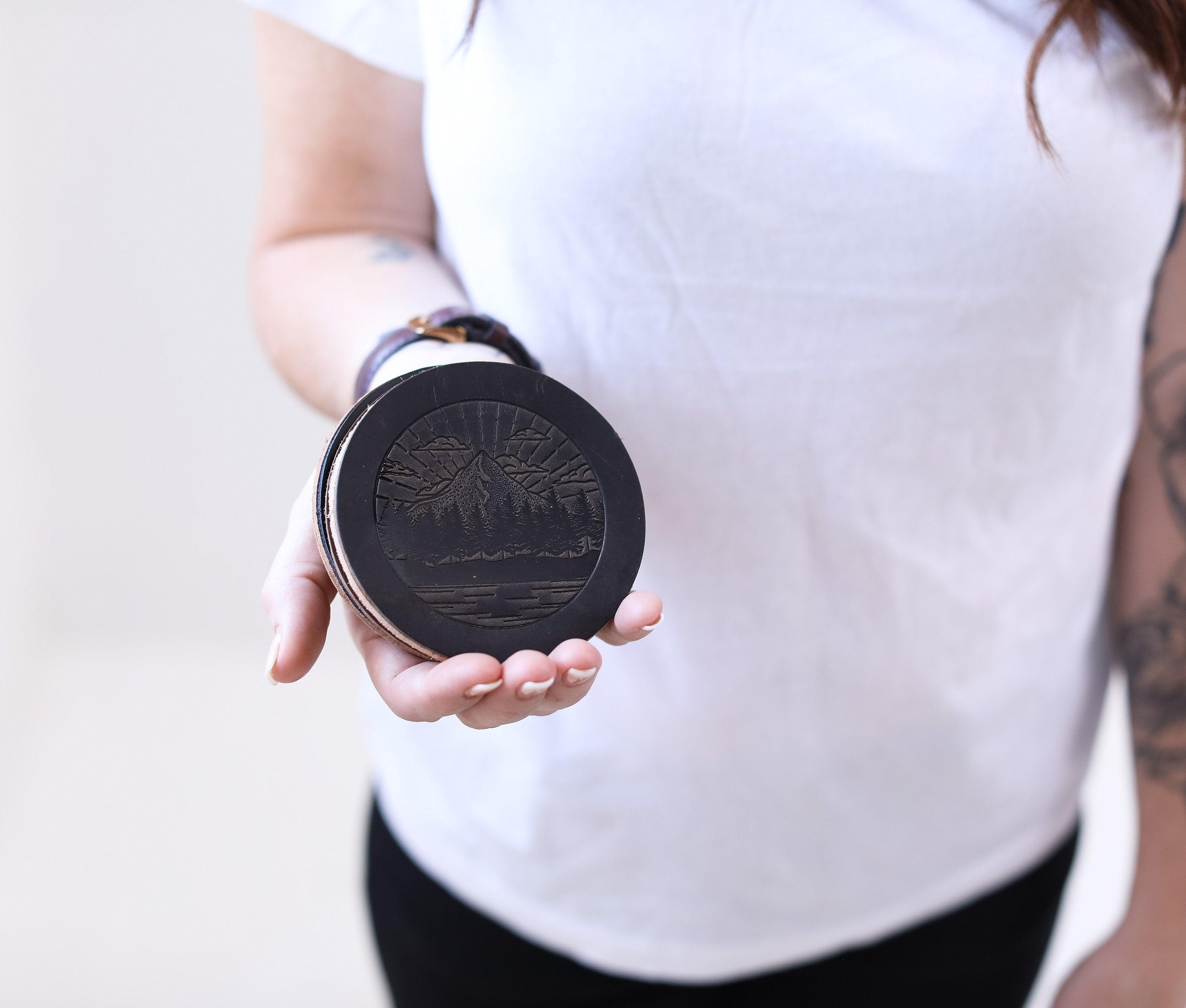 Genuine Leather Coaster Set (4) - VirtuousWares:Global
