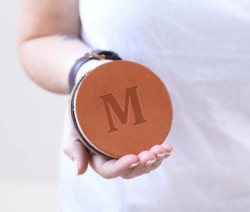 Genuine Leather Coaster Set (4) - VirtuousWares:Global
