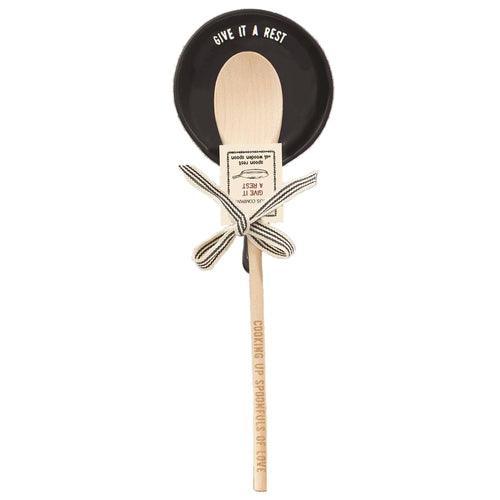 Giftable Spoon Rest and Wooden Spoon Set - VirtuousWares:Global