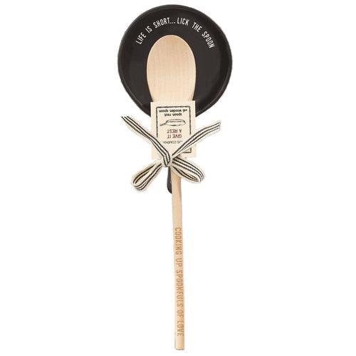 Giftable Spoon Rest and Wooden Spoon Set - VirtuousWares:Global