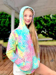 Girls Hoodie | Cotton Candy Tie Dye | Limeapple - VirtuousWares:Global