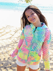 Girls Hoodie | Cotton Candy Tie Dye | Limeapple - VirtuousWares:Global