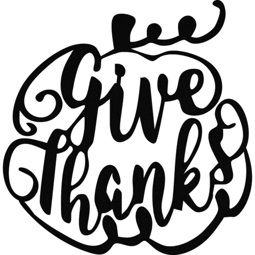 Give Thanks Pumpkin - Metal Wall Art - VirtuousWares:Global