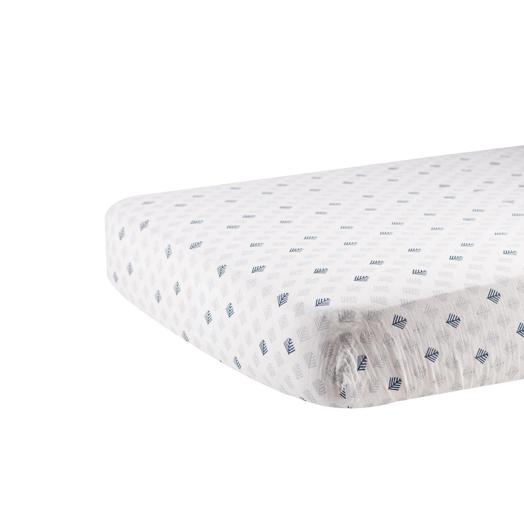 Glacier Branch Cotton Muslin Crib Sheet - VirtuousWares:Global