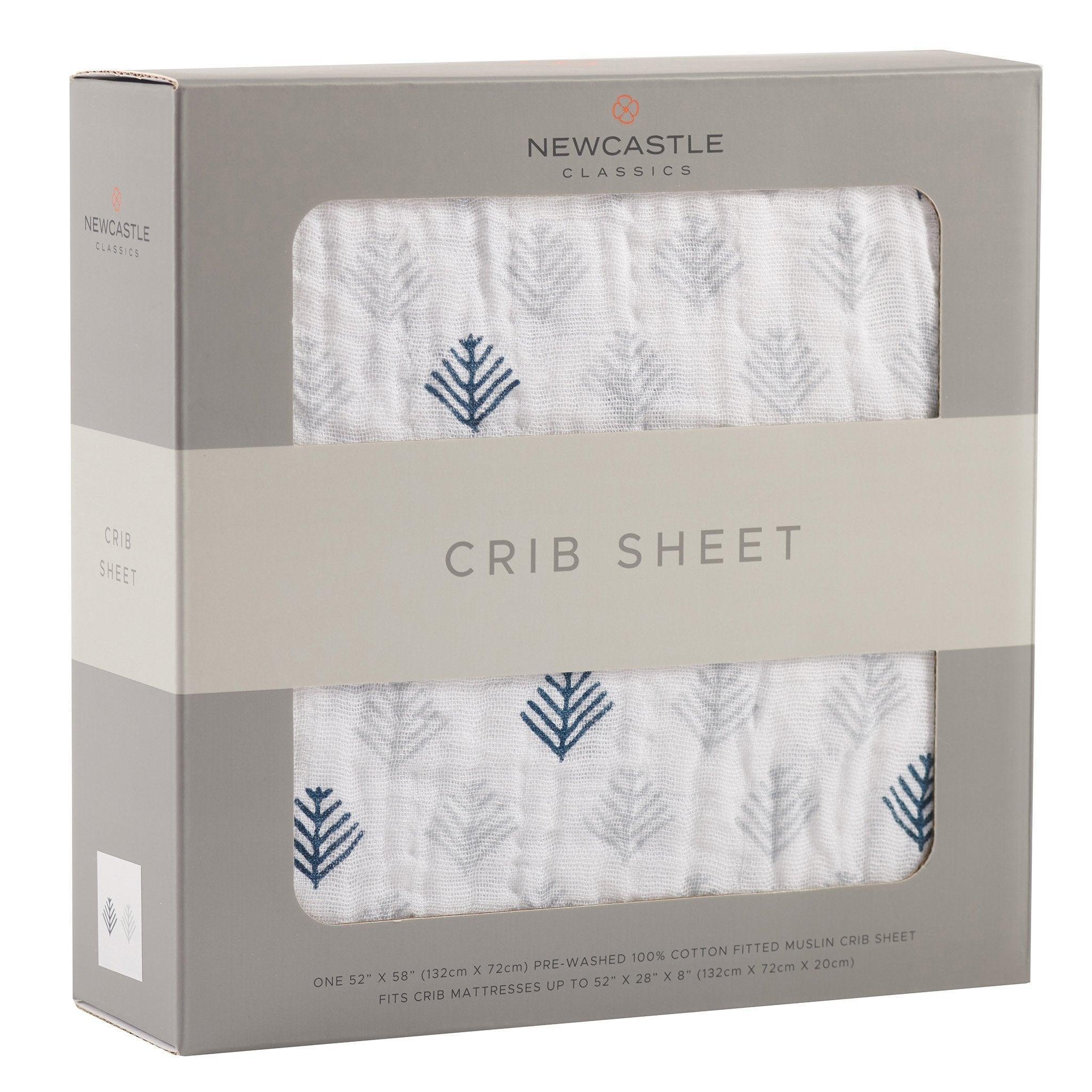 Glacier Branch Cotton Muslin Crib Sheet - VirtuousWares:Global