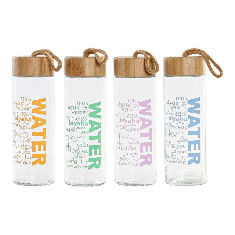 Glass Bottle DKD Home Decor Water Bamboo (4 pcs) (580 ml) - VirtuousWares:Global