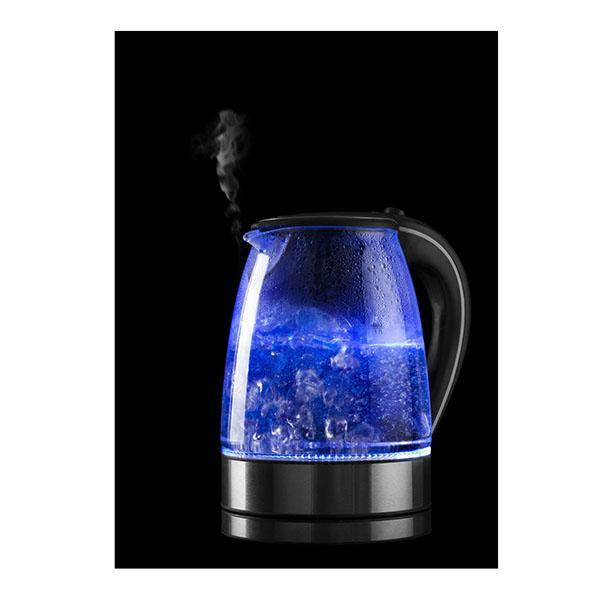 Glass Kettle Electric Led Light Kitchen Water Jug Stainless Steel - VirtuousWares:Global