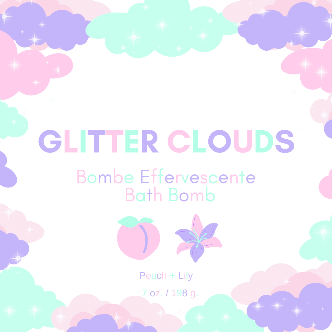 Glitter Clouds - Relaxing Bath Bomb - VirtuousWares:Global