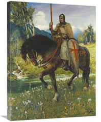 Global Gallery GCS-266740-30-142 30 in. Parsifal in Quest of the Holy - VirtuousWares:Global
