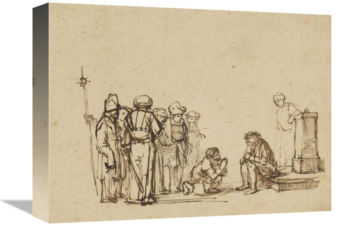 Global Gallery GCS-456078-1216-142 12 x 16 in. The Mocking of Christ A - VirtuousWares:Global