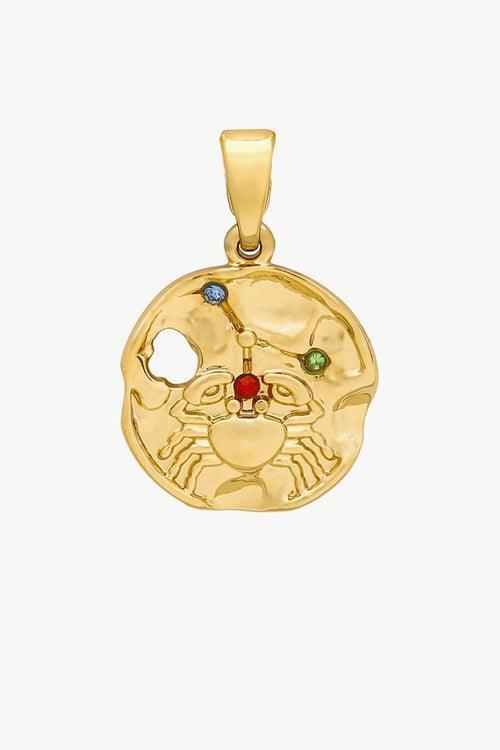 Gold Sculptural Zodiac Sign Pendant Necklace Set - VirtuousWares:Global