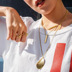 Gold Skinny Crisscross Band Ring - VirtuousWares:Global