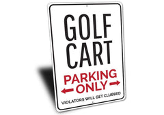 Golf Cart Parking Sign - VirtuousWares:Global