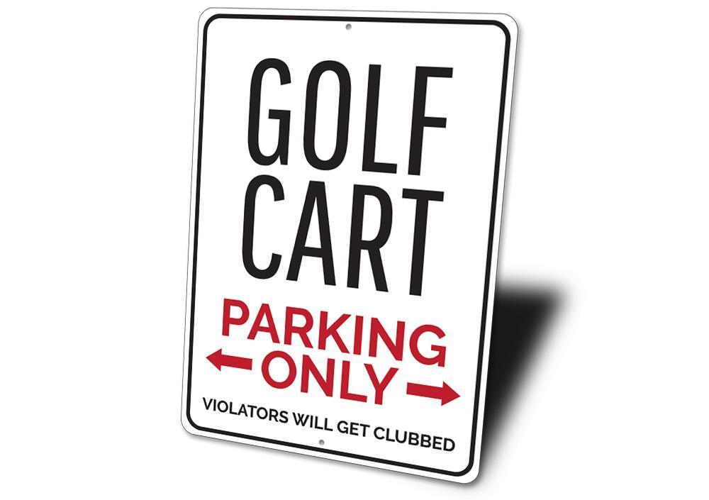 Golf Cart Parking Sign - VirtuousWares:Global
