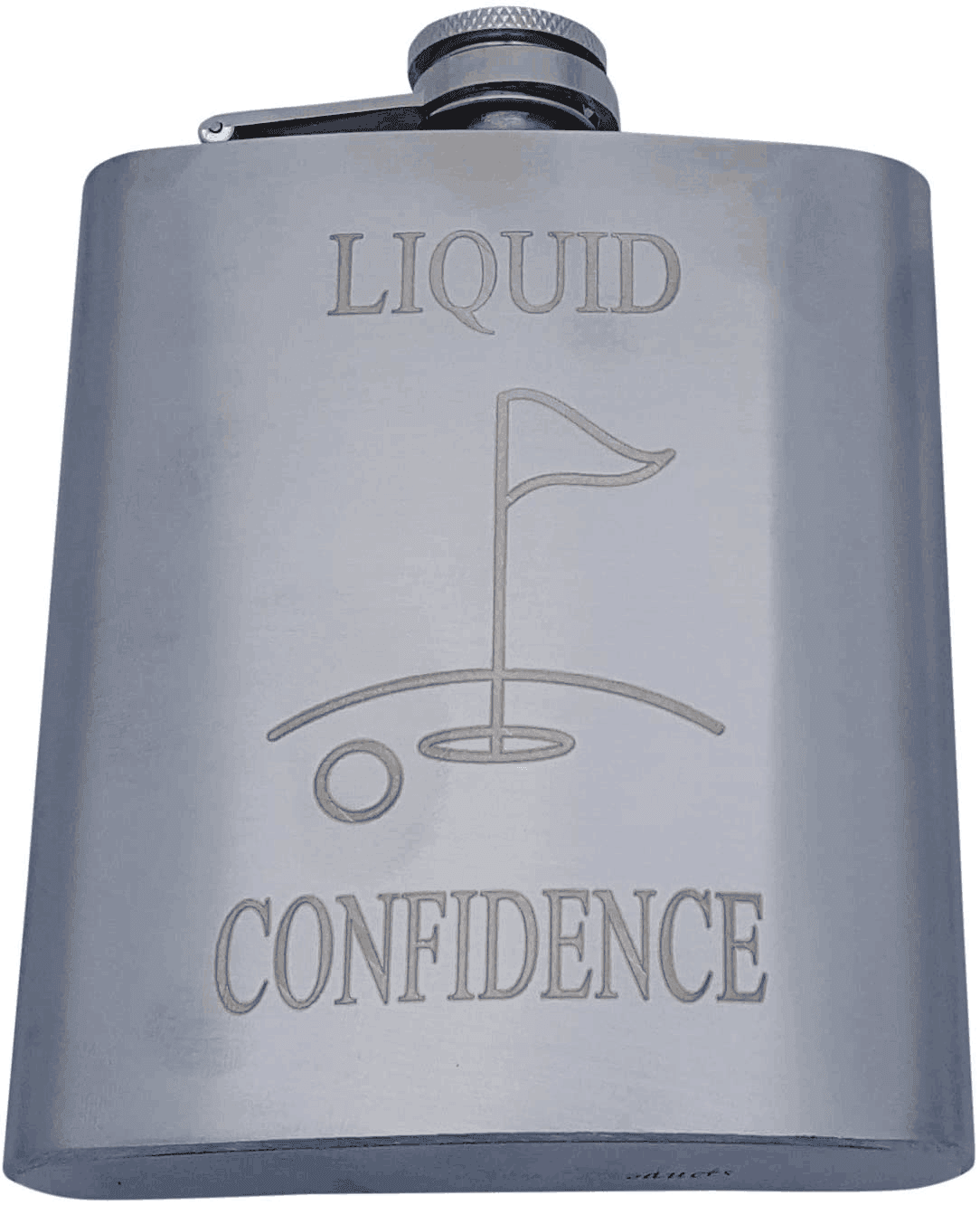 Golf Flask Flask Engraved with Liquid Confidence - VirtuousWares:Global