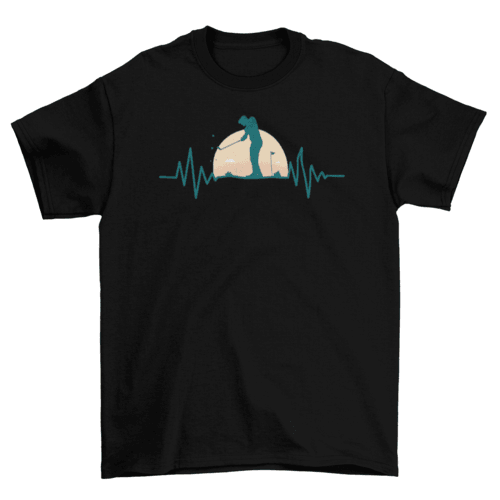Golf Hearbeat T-shirt - VirtuousWares:Global