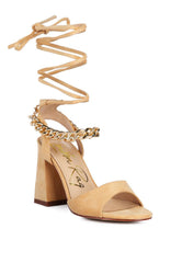 gone gurl metal chain lace up sandals - VirtuousWares:Global