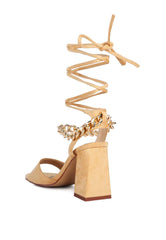 gone gurl metal chain lace up sandals - VirtuousWares:Global