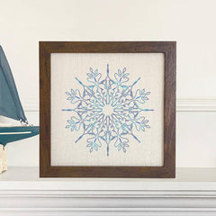 Gradient Snowflake - Framed Sign - VirtuousWares:Global