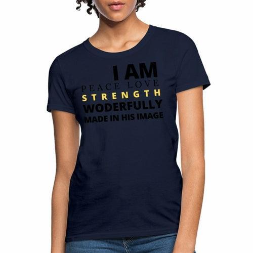 Graphic T-shirt, i Am Peace Love Strength And Wonderfully Made Graphic - VirtuousWares:Global