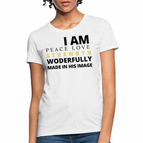 Graphic T-shirt, i Am Peace Love Strength And Wonderfully Made Graphic - VirtuousWares:Global