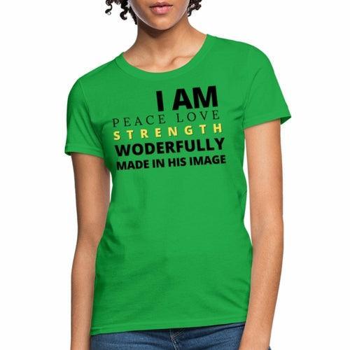 Graphic T-shirt, i Am Peace Love Strength And Wonderfully Made Graphic - VirtuousWares:Global