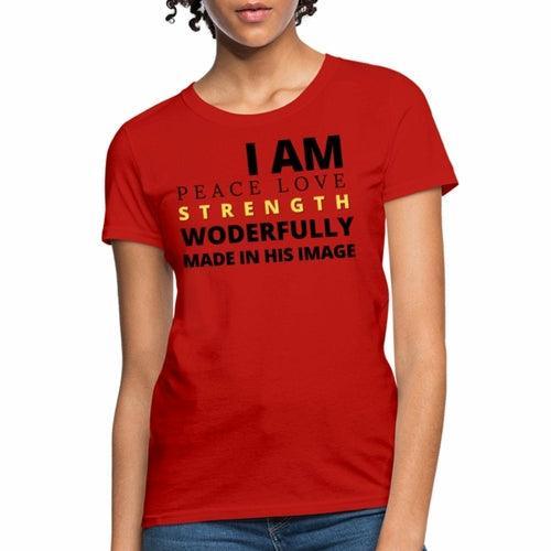 Graphic T-shirt, i Am Peace Love Strength And Wonderfully Made Graphic - VirtuousWares:Global