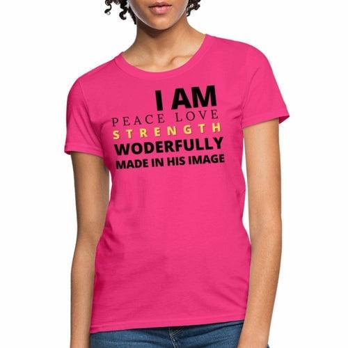 Graphic T-shirt, i Am Peace Love Strength And Wonderfully Made Graphic - VirtuousWares:Global