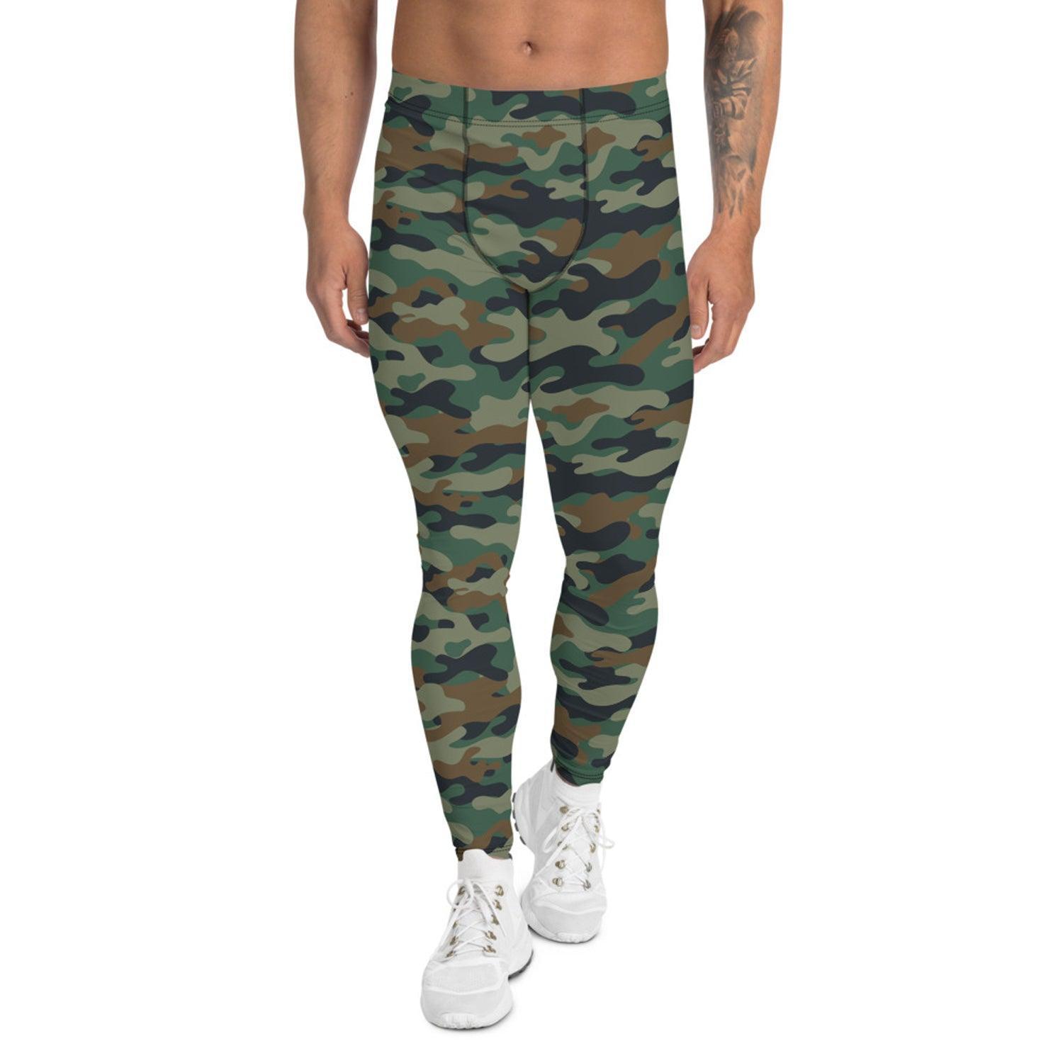 Green Camo Leggings for Men - VirtuousWares:Global