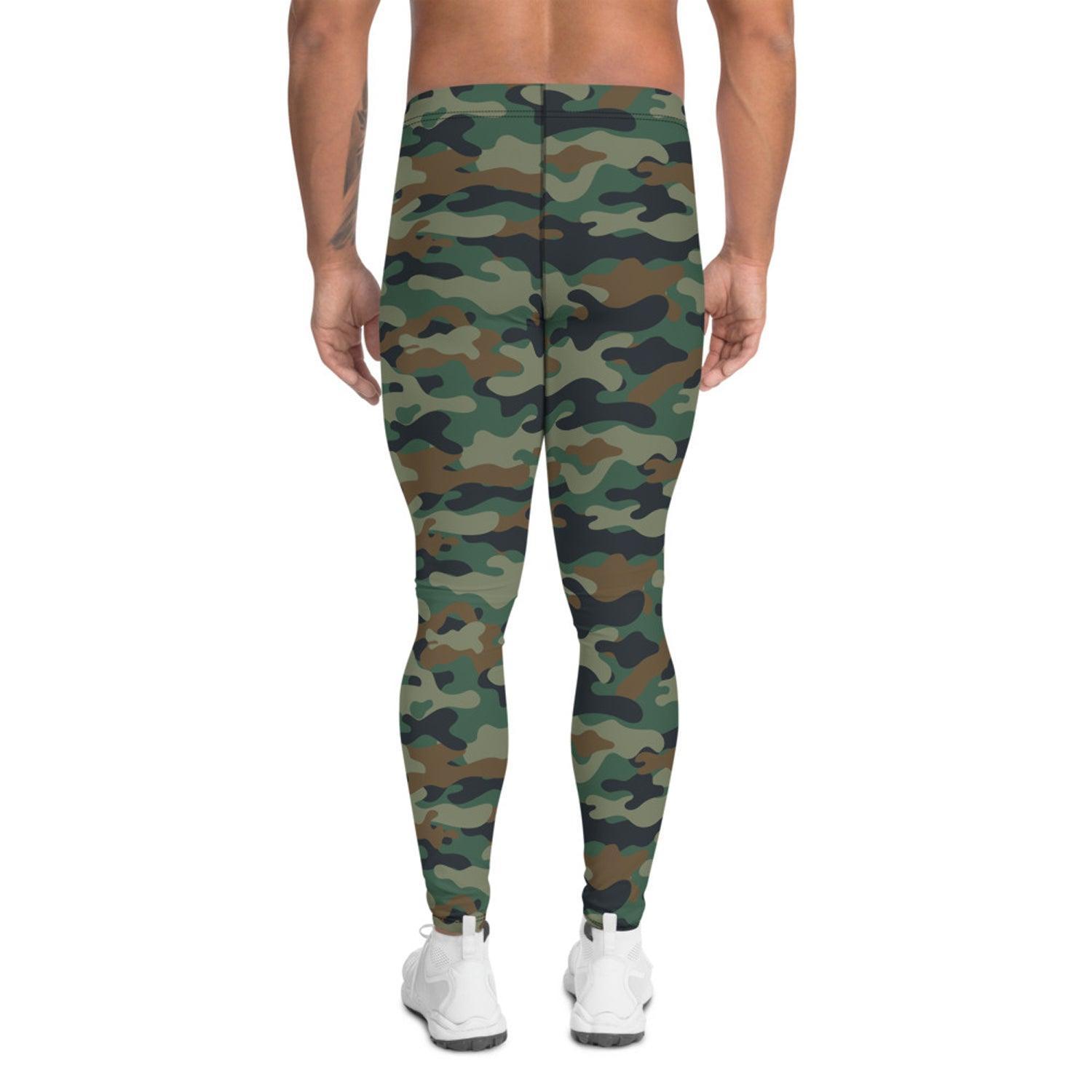 Green Camo Leggings for Men - VirtuousWares:Global