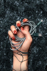Green iPhone Lightning cable · 2 meter · Made of recycled fishing nets - VirtuousWares:Global